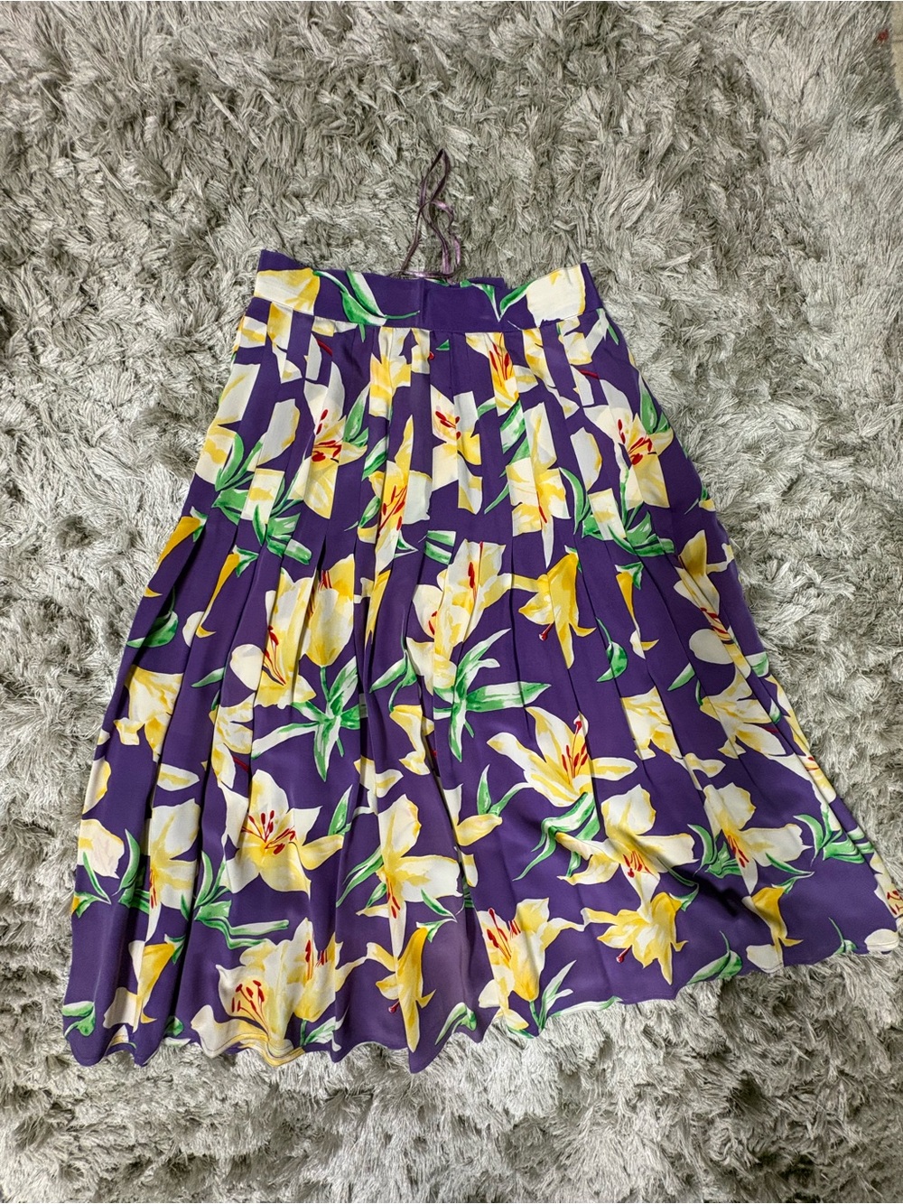 Vintage 100% silk, Christian Dior  Floral A-Line Skirt sz10